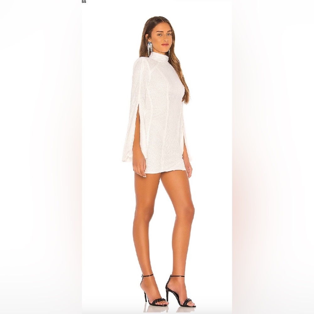 Sequin cocktail poncho dress